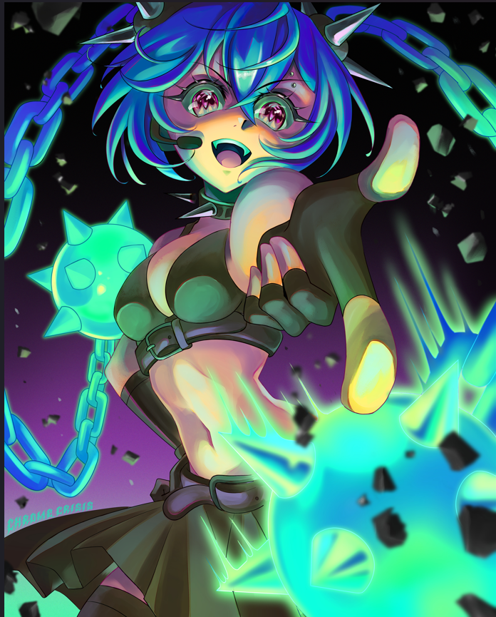 Battle Flail Miku - 16x20 poster
